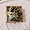 Sextant Nautique en Laiton avec Boîte Instrument de Navigation pour Décoration Intérieure Cadeau de Collectionneur Maritime 10,16 cm
