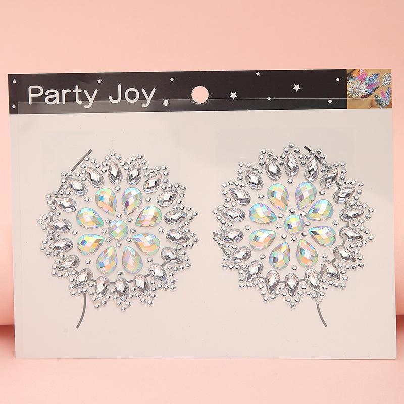 Grenzüberschreitende Karnevals-Gesichts- und Körper-Edelsteinaufkleber: Bindi-, Diamanten- und Edelsteindesigns für Performance-Make-up und Brustdekoration.