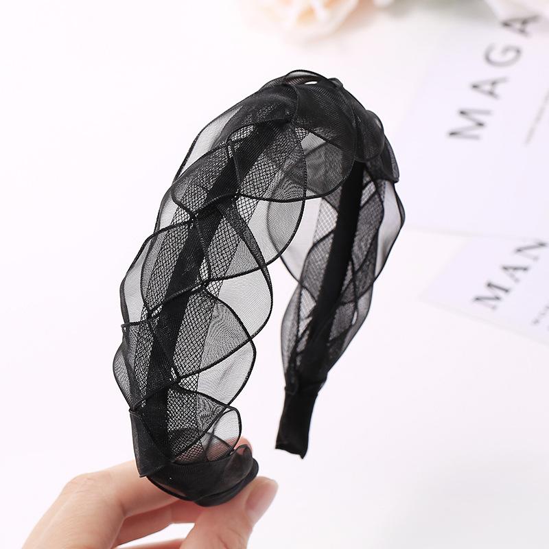 

Новая сетчатая повязка на голову с перекручиванием на каждый день Женские повязки для волос Резинки для волос для женщин Обруч для волос Диадемы Аксессуары Повязка на голову