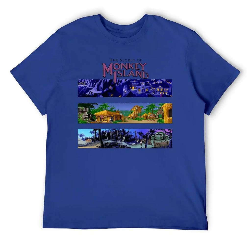 Crewneck The Secret Of Monkey Island Backgrounds Classic T T-shirt  Motion Tees Vintage Humor Home USA Size