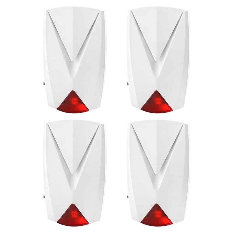 B03B-1 Piece Power Failure Alarm, 118 Db Loud Siren White With LED Light 110V To 220V, Off/On Alert, US Plug