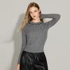 Women's Detachable Cable Knit Wool Sweater