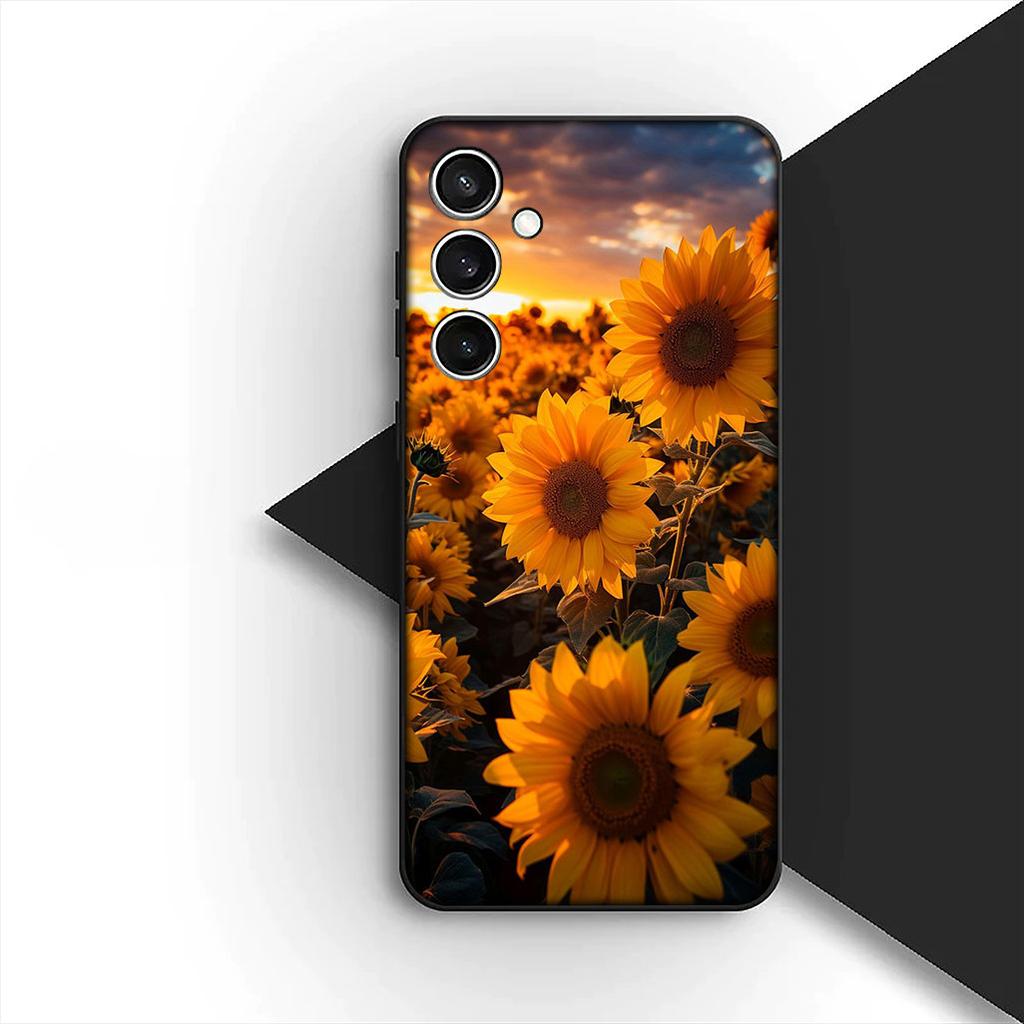 Protective Cover for Xiaomi Redmi Note 12 11 10 A3 Pro 10A 10C 12C Note12 5G 4G Casing Phone Case Yellow Sunflower Flower