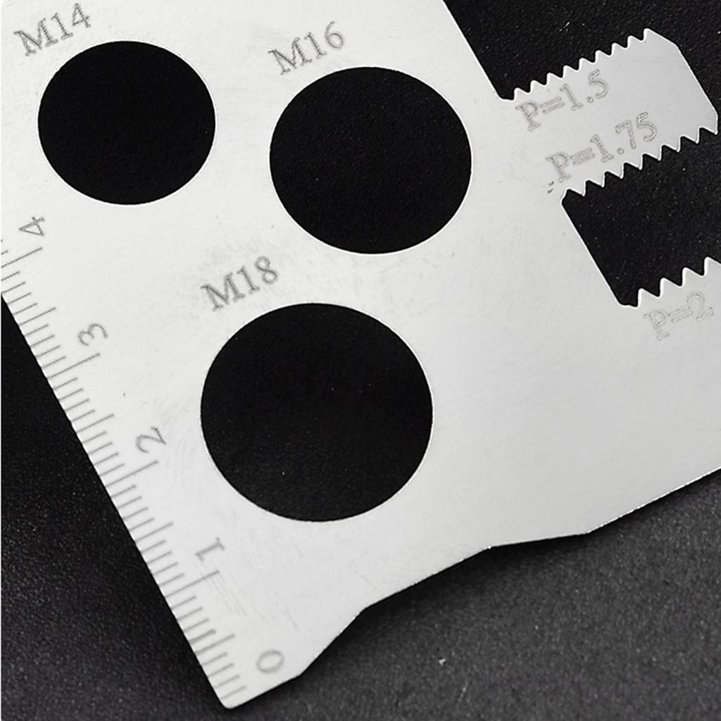 Screw Thread Gauge Precise Stainless Steel Ruler Nut Screw Thread Pitch Gauge Sizer For Technicians Mechanics Plumbing