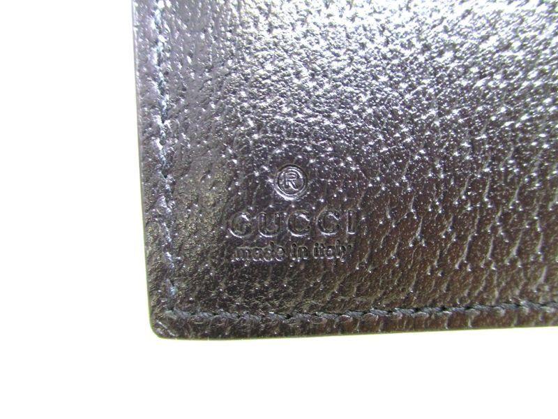 Authentic GUCCI GG Marmont Black Leather Bifold Wallet Compact Wallet #9586 Refurbished