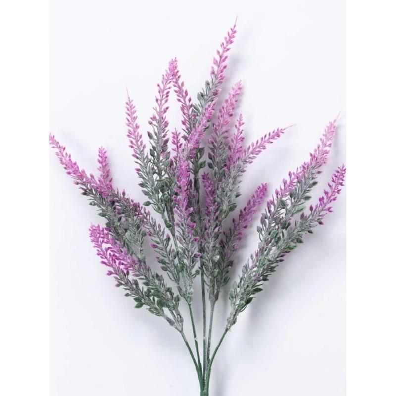

6 шт. искусственные цветы лаванды пластиковые сушеные цветы растения букет для внутреннего и наружного домашнего свадебного декора горячий розовый
