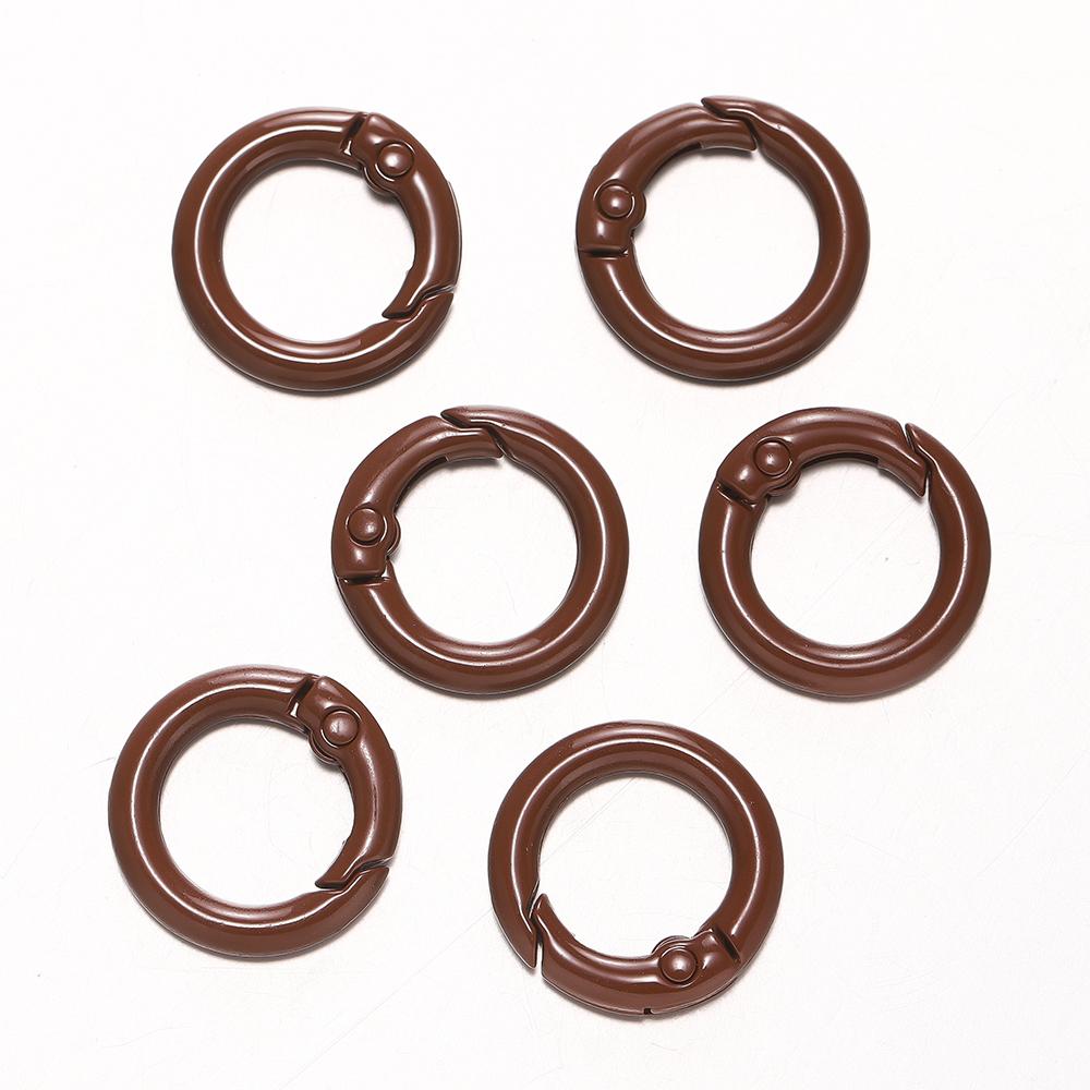 5Pcs Colorful O Ring Spring Clasp Openable Round Carabiner Keychain Clips Hook Dog Chain DIY Jewelry Buckle Connector