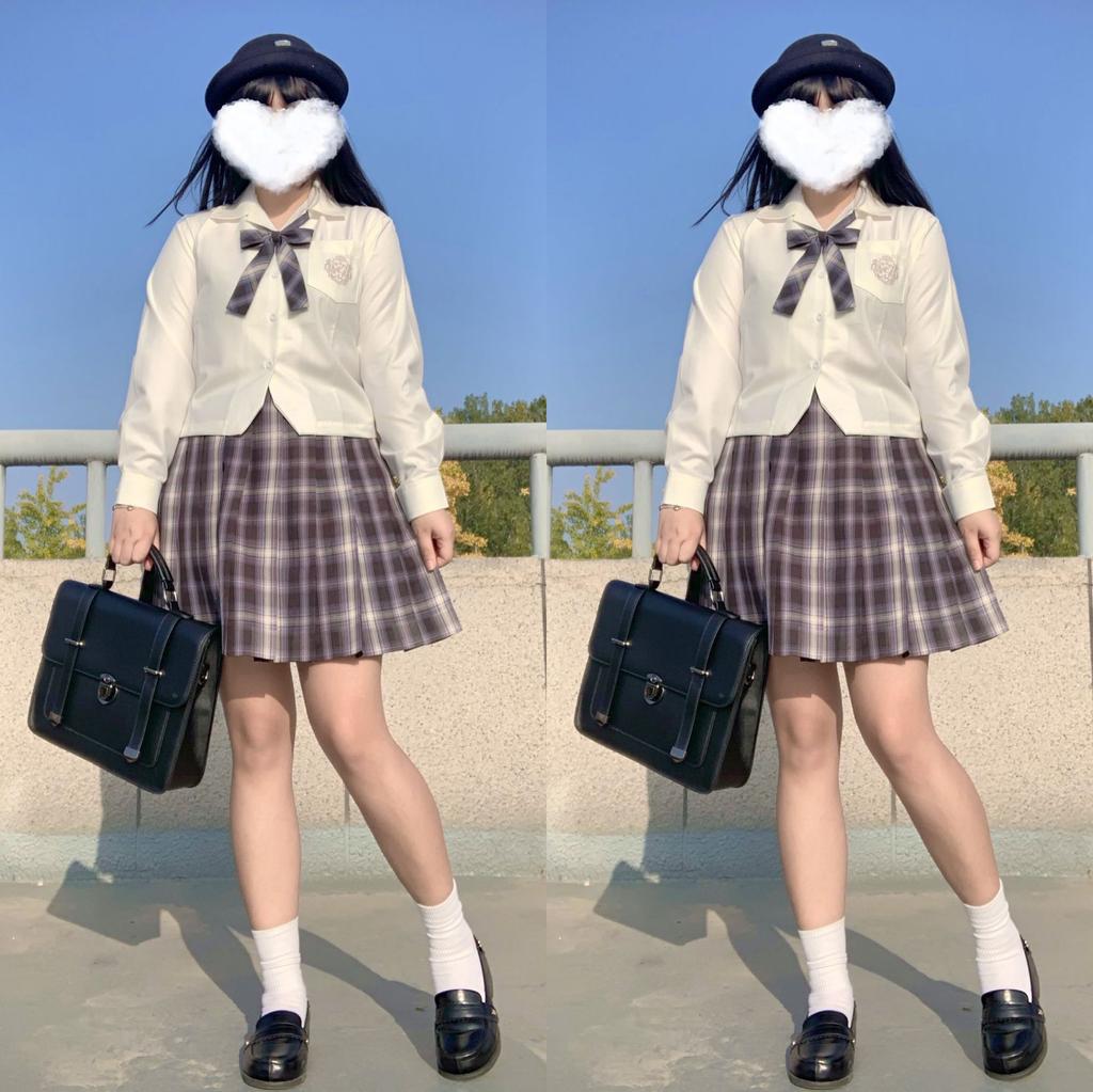 Japanese soft girl basic jk uniform bag portable one shoulder oblique span double shoulder back college style simple student bag tide