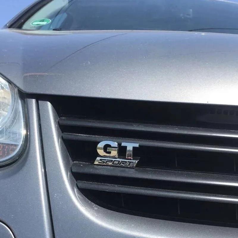 2026 New For VOLKSWAGEN VW ABS New GT SPORT Logo Car Styling Front Hood Grille Badge Emblem Sticker For Volkswagen VW Polo Golf 