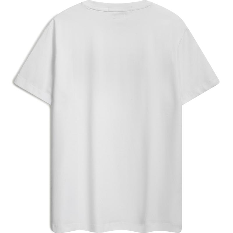 Calvin Klein Gradient Rainbow Letter Print Breathable Short Sleeve T-Shirt Unisex Tops White J318289YAF