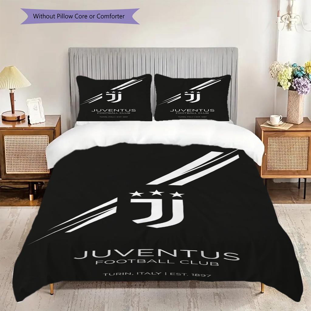 Eredità Juventus: Biancheria da letto Legacy a Strisce Audaci (1 * copripiumino + 2 * federa, senza nucleo) Regalo di compleanno di Natale Copripiumino e federa