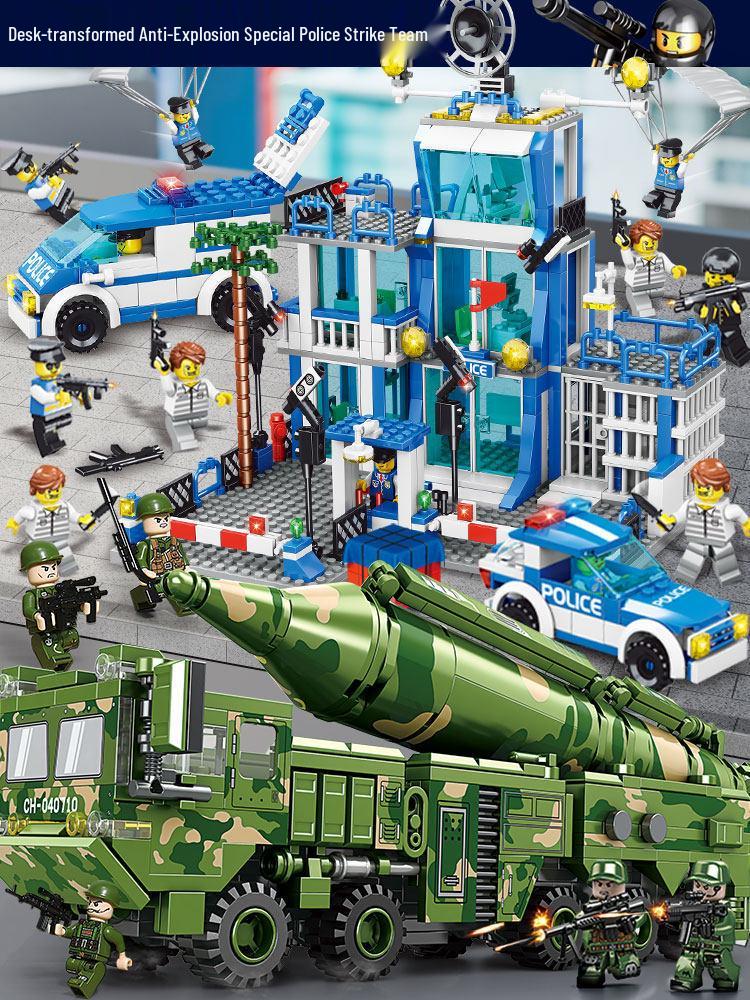 Police Station Building Blocks Toy - Educational Gift for Boys & Girls Ages 6-12 (2026)