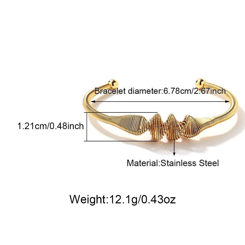 Женский браслет-спираль из титановой стали: Простой, Стильный, Европейский и Американский Дизайн, Браслет из Нержавеющей Стали.