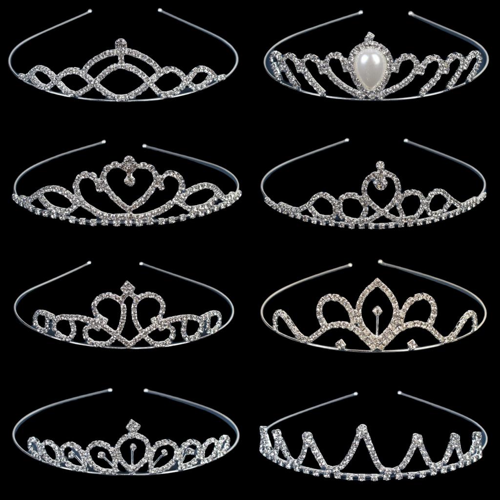 Korean Style Korean Style Children's Headband Bridal Rhinestone Tiara Crown Korean Style Wedding Dress Claw Chain Accessories
