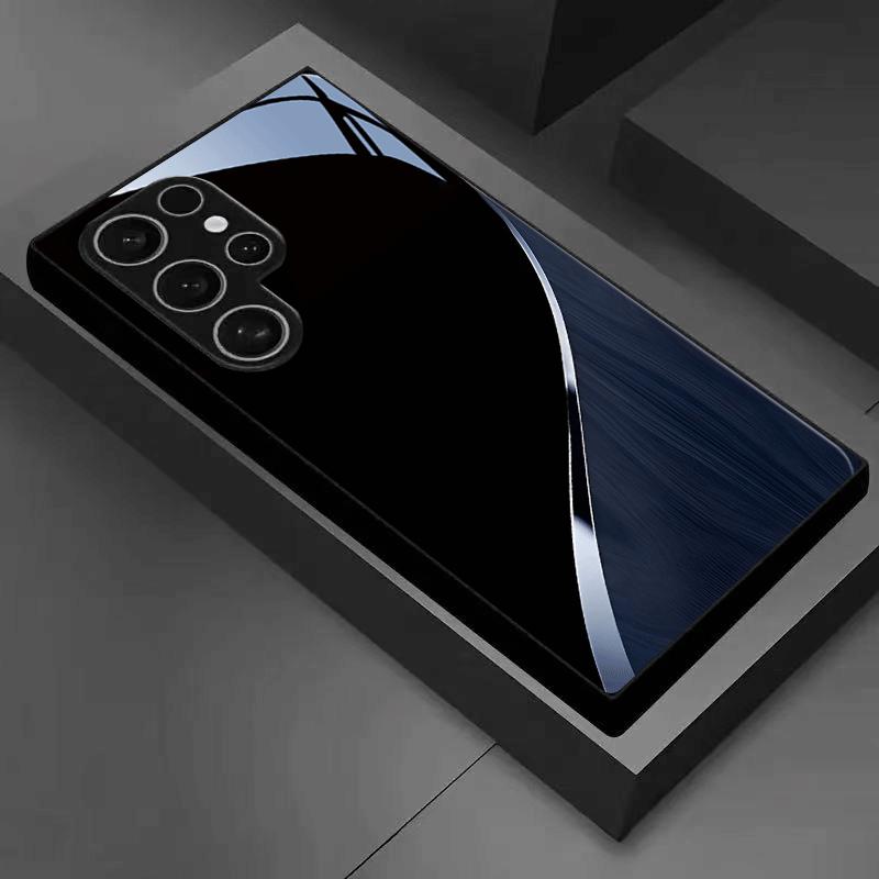 Fashion curve pattern tempered glass phone case for Samsung Galaxy S26 S25FE S25 S24 S23 S22 S21 S20 FE Ultra + Plu