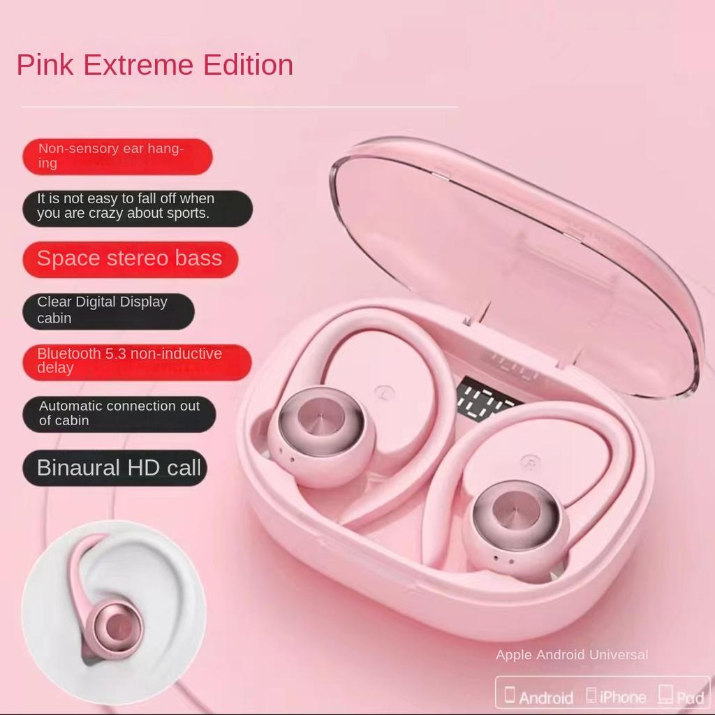 Ny Bluetooth-oppgradert versjon av kjørende Bluetooth-hodesett Ekte trådløs støyreduksjon og semi-i-øret sportshodesett