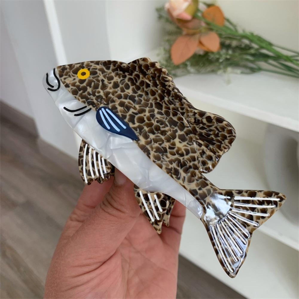 

Sweet Sperm Whale Shark Clip Noctilucent Animal Hair Clip Work Acetate Fish Hair Claw Gifts Style 8