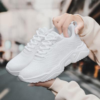 Spring Large Size Women'S Shoes Flying Woven Breathable Sports Shoes Casual Shoes Fashion Running Shoes Couple Shoes