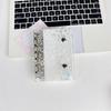 A7 Size Glitter Stationery Binder Notebook Shell Pocket Notepads DIY Postcards Collect Portable Hand Account Book Shell
