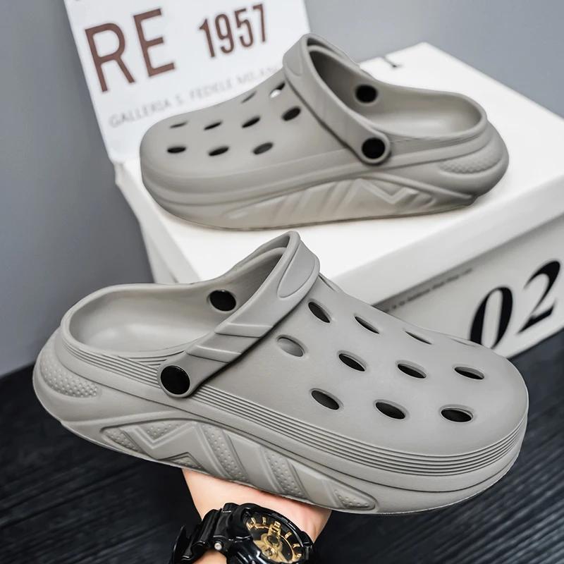 Men's Trendy Thick Soled Sandals Slippers Outdoor Slippers Men Garden Shoes Comfortable Men's Casual Shoes Beach Sandals