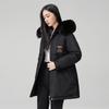 Coat for Women Winter Fleece Thickened Plush Large Fur Collar Windbreaker Waterproof Casual Down Jacket
