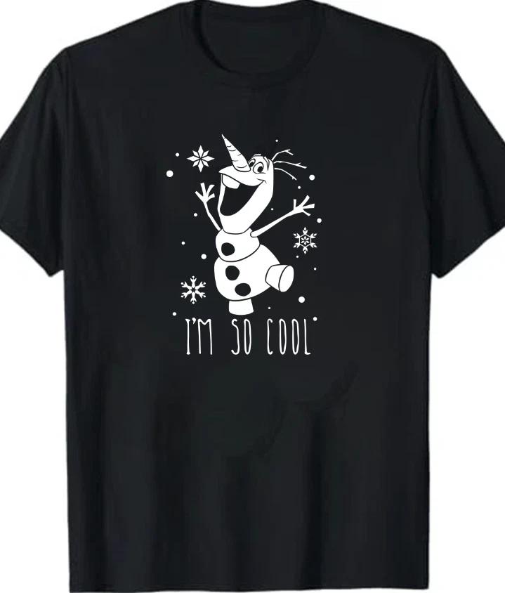 Frozen Olaf Im So Cool Dancing Graphic Black TShirt S