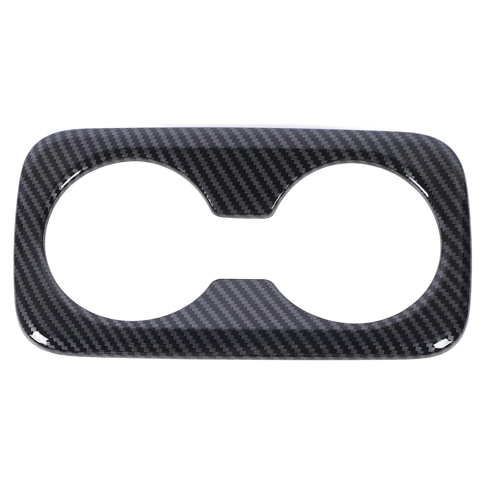 

Накладка на панель подстаканника заднего сиденья, отделка с рисунком под углеволокно, крышка рамки подстаканника для воды заднего сиденья