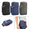 Universal 7-Inch Ripstop Canvas Sling Bag and Waist Pack for Samsung Note 9/Apple 7 with Protective Leather Case