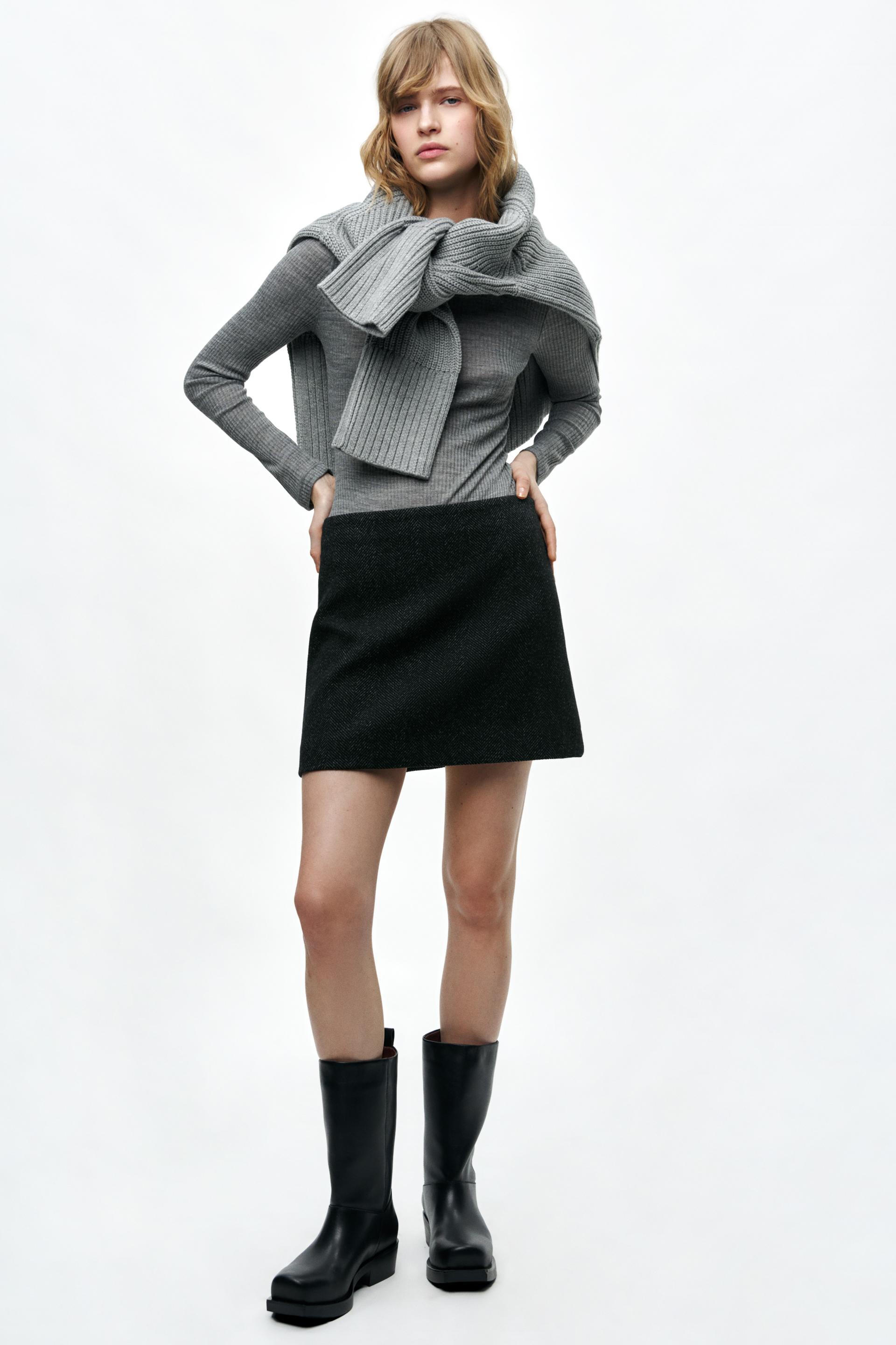 

КОРОТКАЯ ЮБКА ИЗ ПОЛУШЕРСТИ ZW COLLECTION