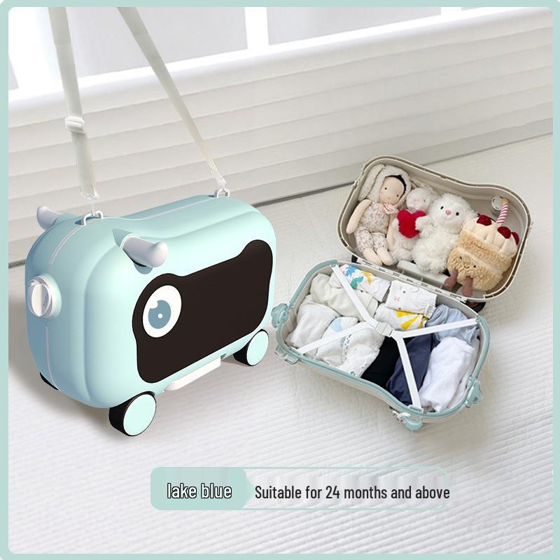 

Дитяча валіза-самокат 2-в-1 - Ручна поклажа та коляска озеро синього кольору