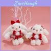 Plush Bunny Toy With Short Pile Super Soft Fabric For Kids And Girls Gift