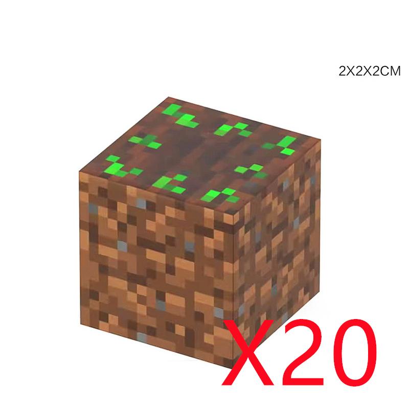 Pixel-Stil Mineral Magnet Welt Magnetische Bausteine Montage Ersatzteile Sensorisches Spielzeug für Kinder DIY Tierwürfel Grundplatte