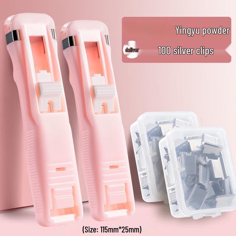 Push Clip Stapler with Refills
