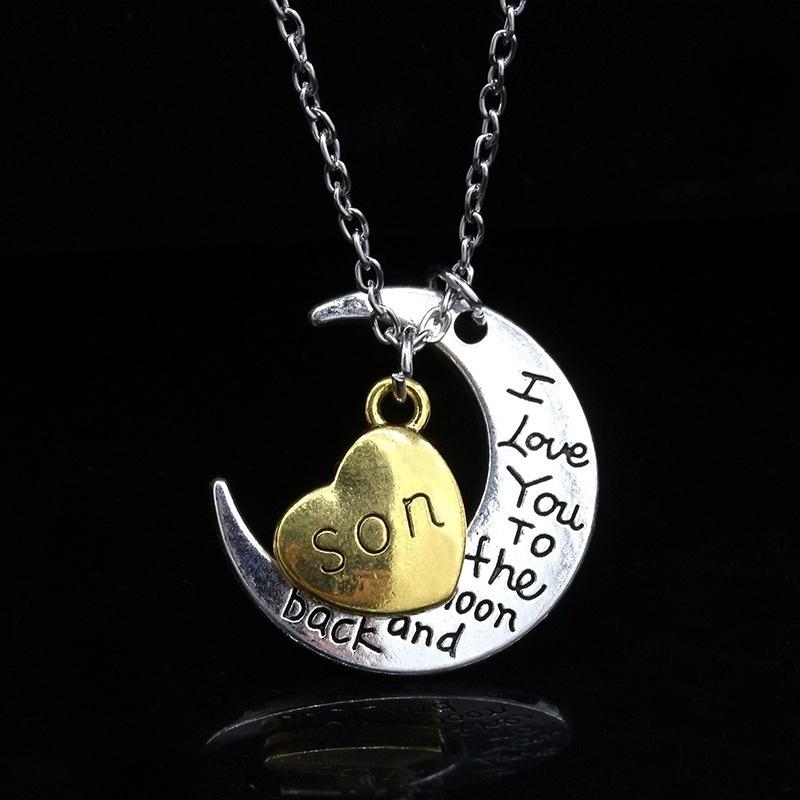 Rose Heart & ( Mom Dad Brother Son Aunt Uncle Sister Daughter Grandma Grandpa)Necklace LS