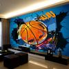 3d Photo Wallpaper Modern Simple Basketball Broken Wall Mural Graffiti Art Wall Painting Wallpaper