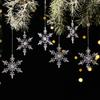 Crystal Snowflake Acrylic Snowflake Pendant Transparent Xmas Tree Ornaments  New Year Celebration
