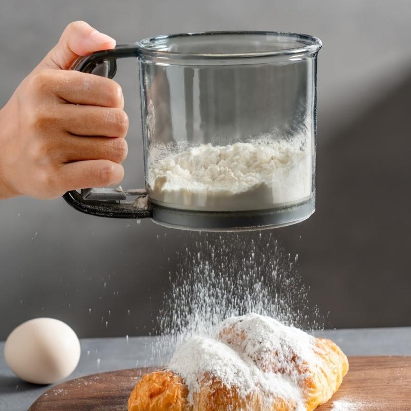1 шт. Сито для муки, полуавтоматическое ручное сито для муки, ручной просеиватель/фильтр для муки для тортов, ручное сито для муки, инструменты для выпечки