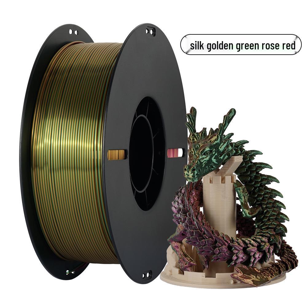 Filamento para Impressão 3D PLA Bicolor Ornamento de Dragão, 1KG - Acabamento Seda