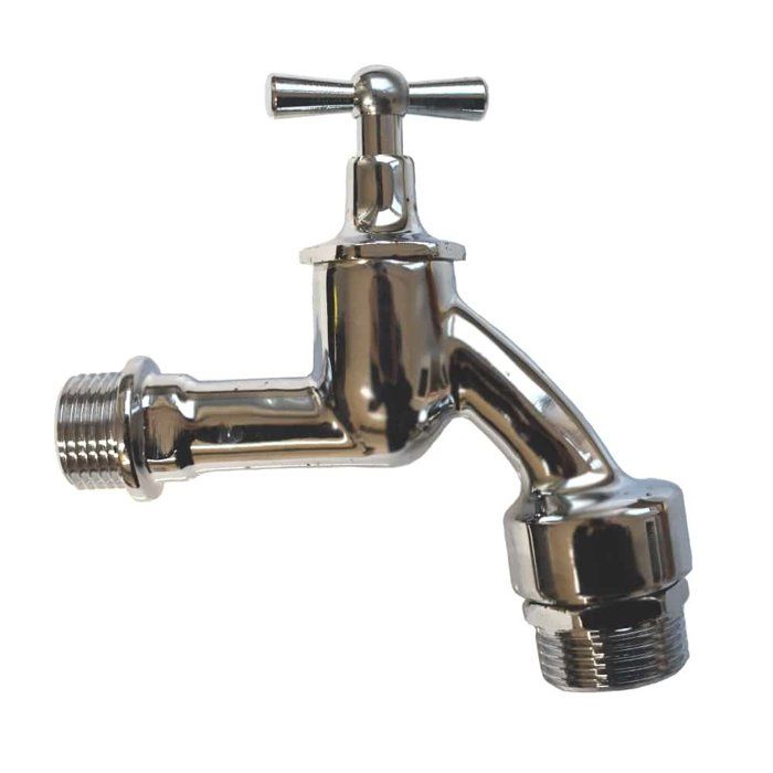 Robinet de puisage 1/2 pouce, chromé avec aérateur