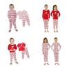 European And American Printed Christmas Home Clothing Suit For Parents And Children