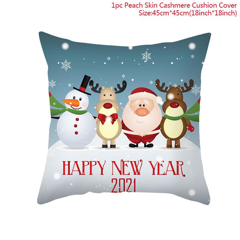 Home Decor Merry Christmas Pillowcase Home Christmas Decorations Christmas Gift Ornament Pillowcase 45x45cm Funda De Almohada