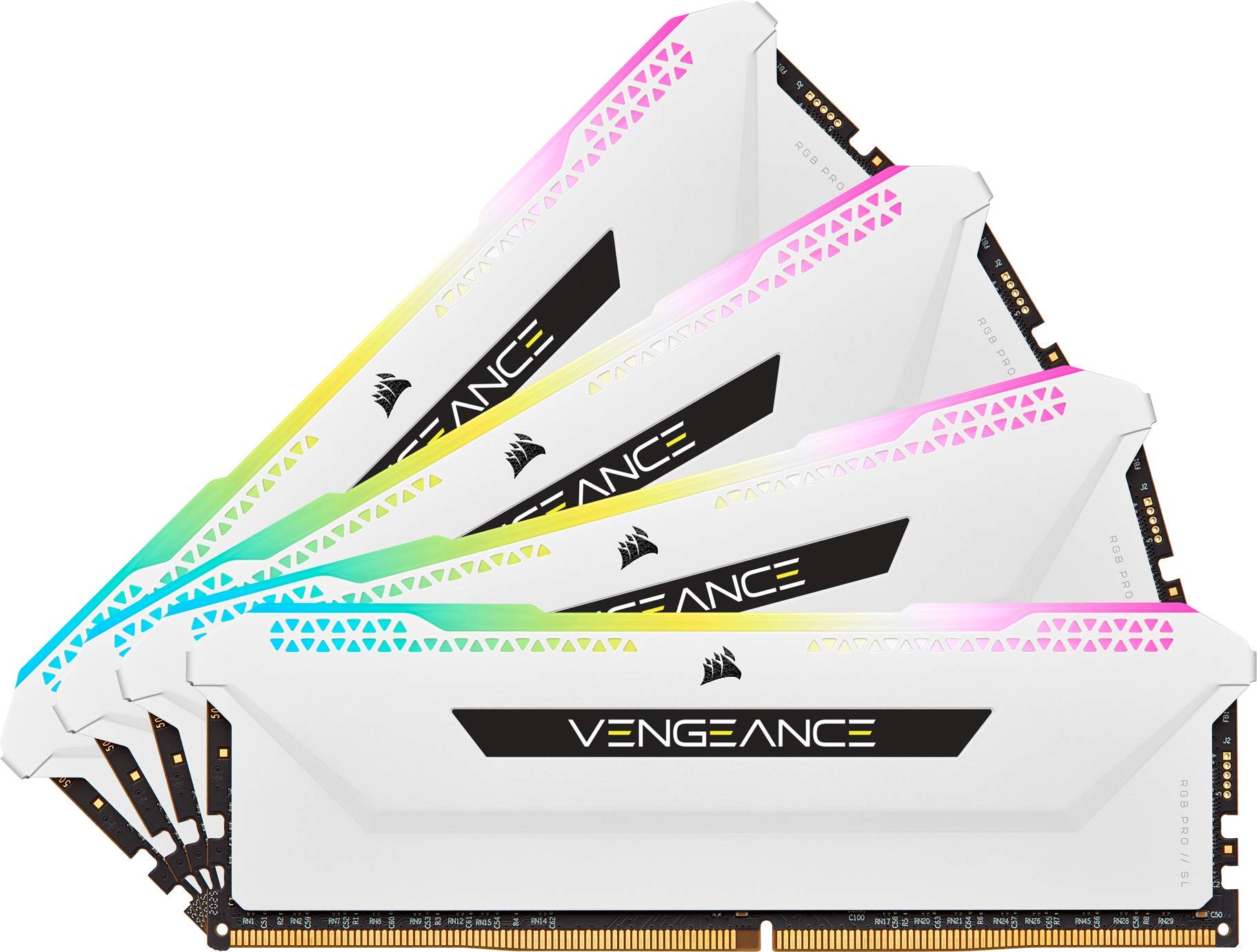 

CORSAIR Corsair Desktop PC Memory VENGANCE RGB PRO SL Series 32GB x CMH32GX4M4E3200C16W DDR4-3200MHz [8GB 4] білий