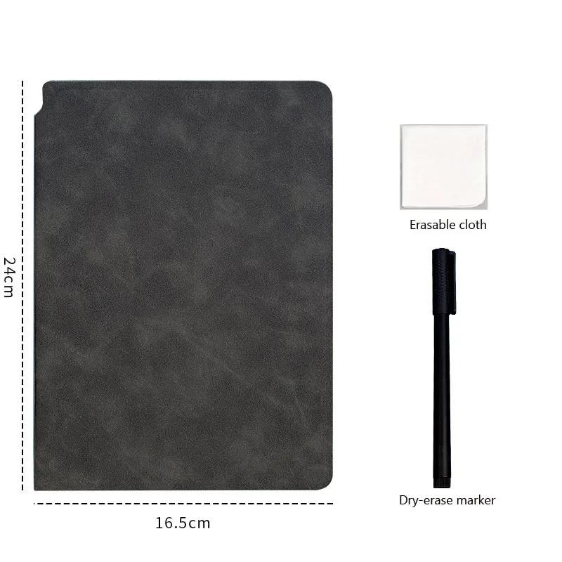 A5 Reusable Whiteboard Notebook Set with Eraser & Wipeable Board Portable Weekly Planner, Notebooks for School