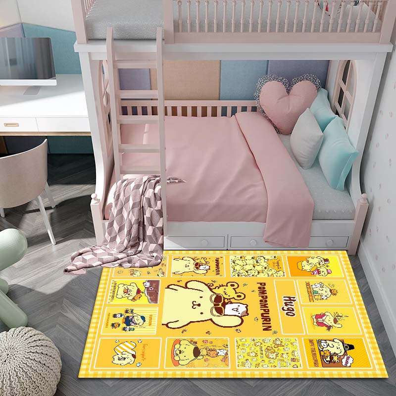 3D Printing Pom Pom Purin Home Cartoon Dog Carpet for Living Room, Bedroom, Home Sofa Decoration, Children's Playground Non Slip