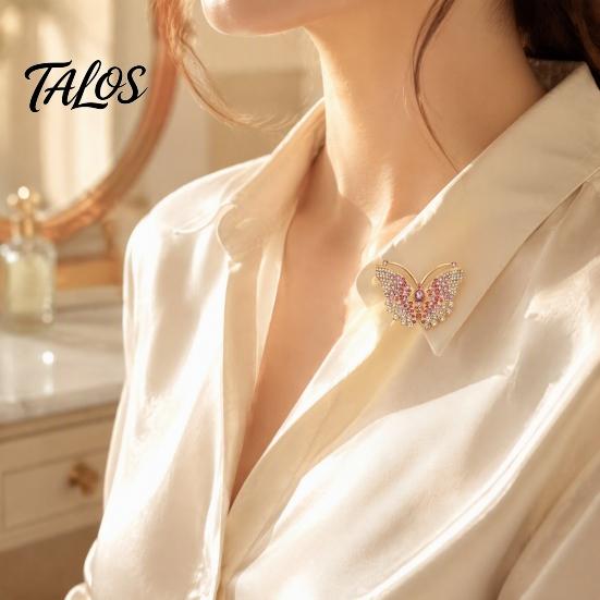 Dainty Butterflies Brooch Rhinestone Butterfly for Women, Vintage Insect Lapel Pin, Women Decorative Pin Accessory Clothes Scarf Shawl Dress
