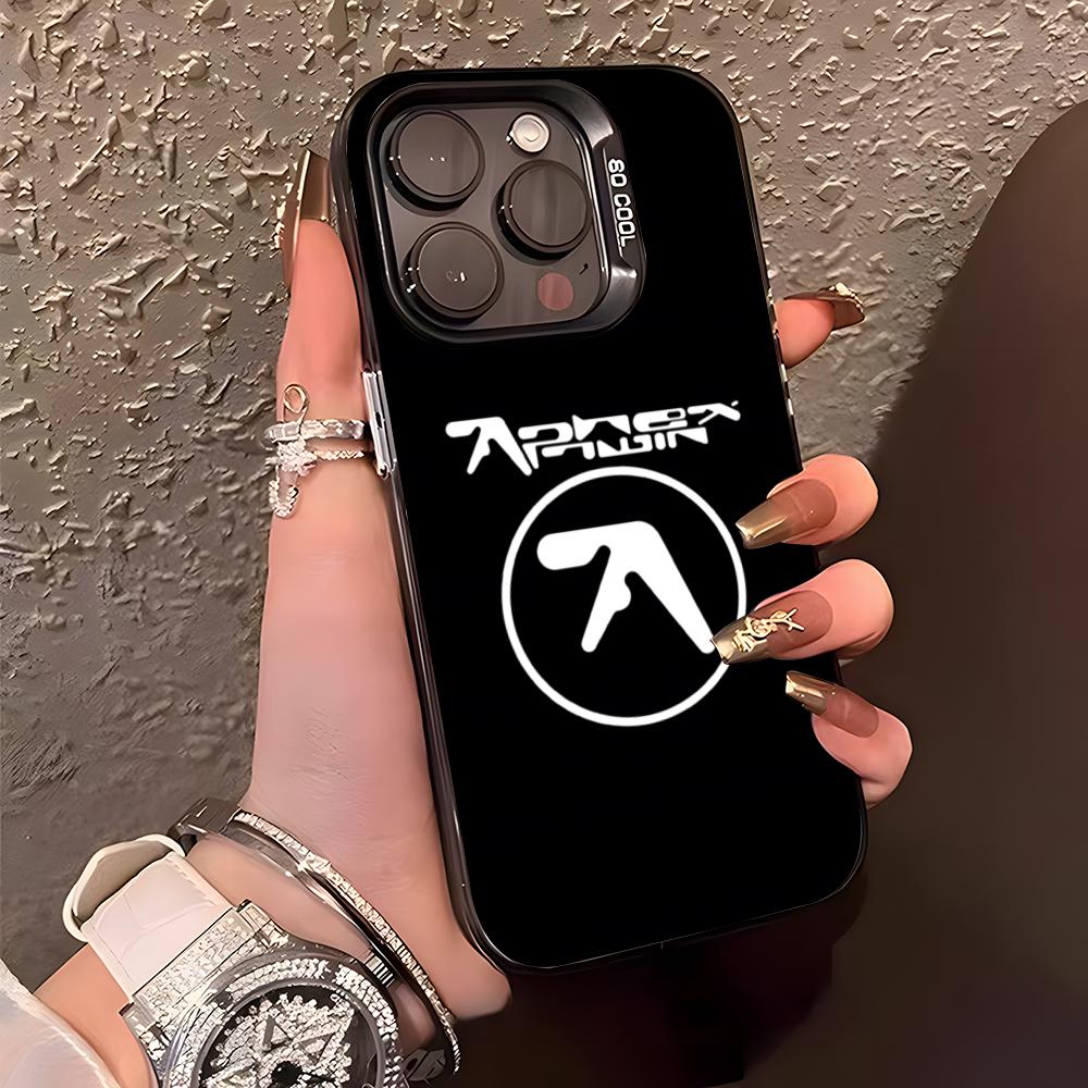 

Aphex Twin Symbol Logo Phone Case For IPhone17 Air 16 15 14 Plus 13 12 11 Pro XS Max Silver Black Bumper Case iPhone 16 Plus