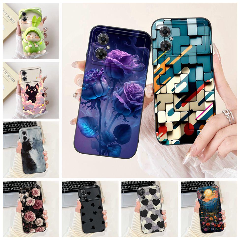 Casing For Xiaomi Poco M4 5G Case Cover Silicone Luxury Fashion Flowers Kawaii Cute Cat Shockproof Phone Case 22041219PG
