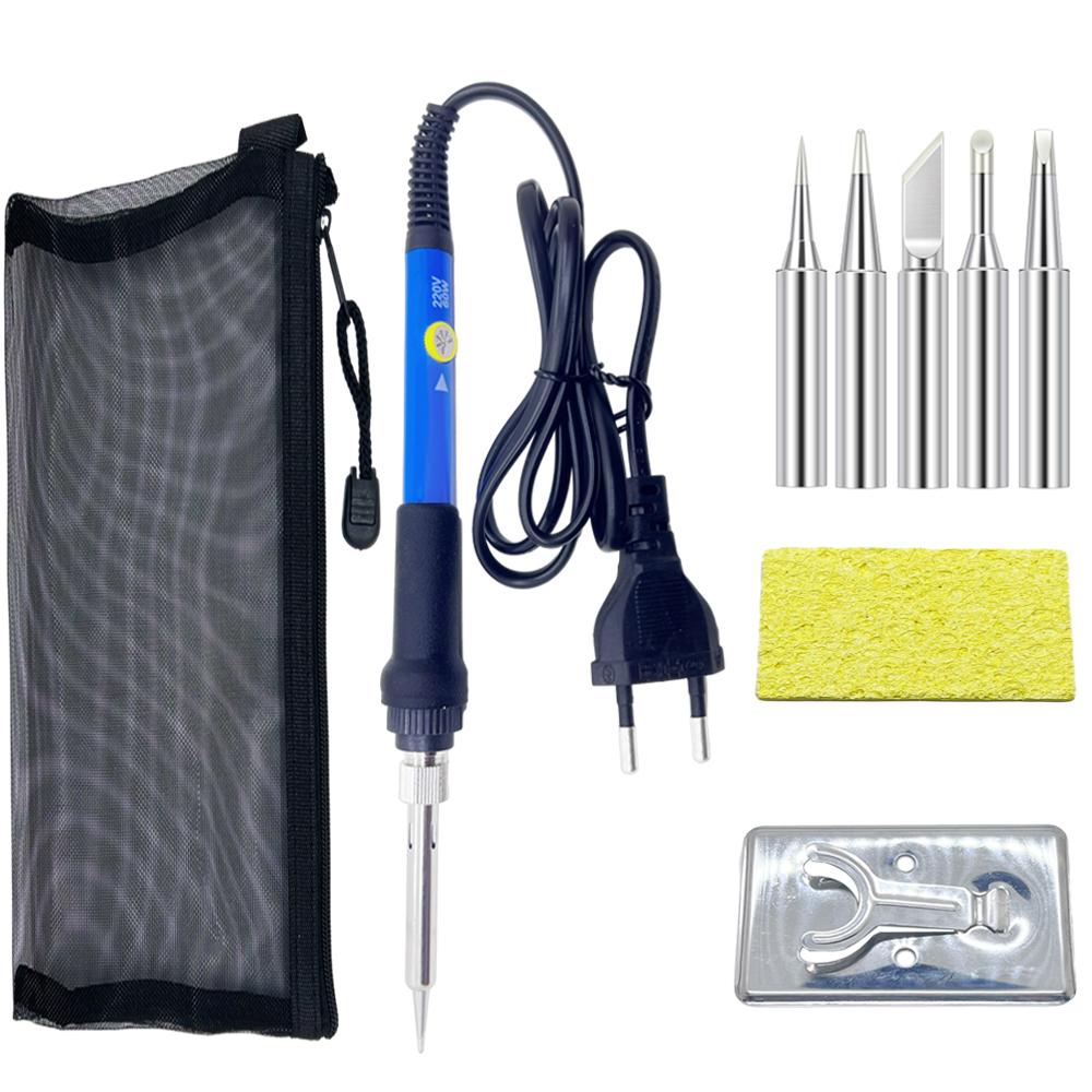 Adjustable Temperature Electric Soldering Iron Kit 220V 110V 60W 80W Welding Solder Rework Station Heat Pencil Tips Repair Tool