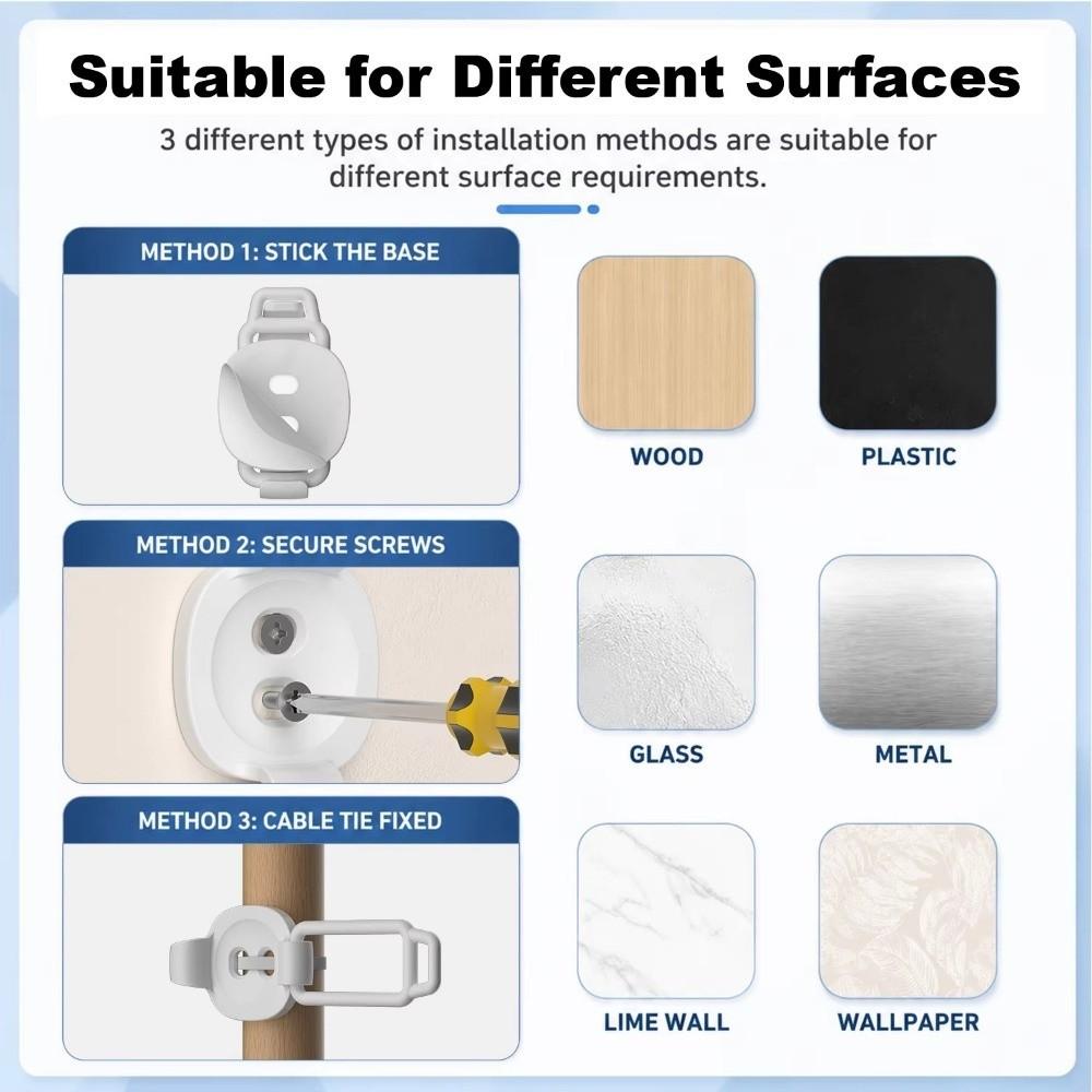 10 Pack Self-Adhesive Desktop Cable  Management Elastic Cord Organizer Cable Clips  Indoor
