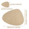 Water Drop Type Jute Placemat Coaster, Hotel Home Decorative Table Mat, Banquet Restaurant High-end Atmosphere Decorative Mat